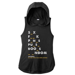 Dirty Humor For Dirty Mind Graphic Ladies PosiCharge Tri-Blend Wicking Draft Hoodie Tank