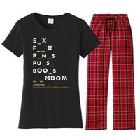 Dirty Humor For Dirty Mind Graphic Women's Flannel Pajama Set