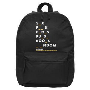 Dirty Humor For Dirty Mind Graphic 16 in Basic Backpack