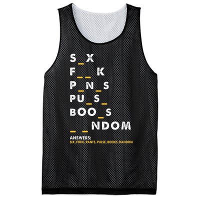 Dirty Humor For Dirty Mind Graphic Mesh Reversible Basketball Jersey Tank