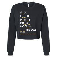 Dirty Humor For Dirty Mind Graphic Cropped Pullover Crew