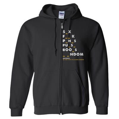 Dirty Humor For Dirty Mind Graphic Full Zip Hoodie