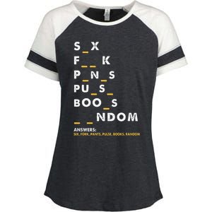 Dirty Humor For Dirty Mind Graphic Enza Ladies Jersey Colorblock Tee