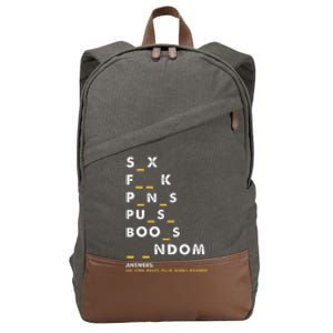 Dirty Humor For Dirty Mind Graphic Cotton Canvas Backpack