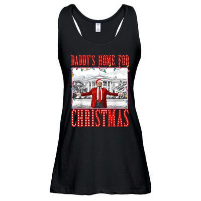 DaddyS Home For Christmas Trump Ladies Essential Flowy Tank