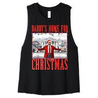 DaddyS Home For Christmas Trump Women's Racerback Cropped Tank