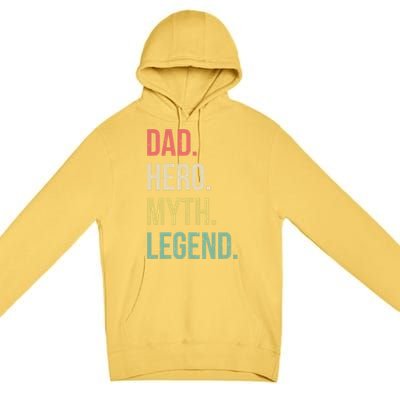 Dad Hero Funny Father Legendary Daddy Dad Joke Lover Gift Premium Pullover Hoodie