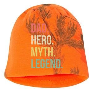 Dad Hero Funny Father Legendary Daddy Dad Joke Lover Gift Kati - Camo Knit Beanie