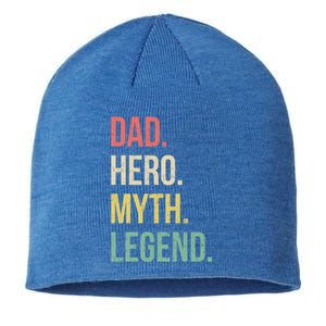 Dad Hero Funny Father Legendary Daddy Dad Joke Lover Gift Sustainable Beanie