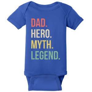 Dad Hero Funny Father Legendary Daddy Dad Joke Lover Gift Baby Bodysuit