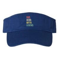 Dad Hero Funny Father Legendary Daddy Dad Joke Lover Gift Valucap Bio-Washed Visor