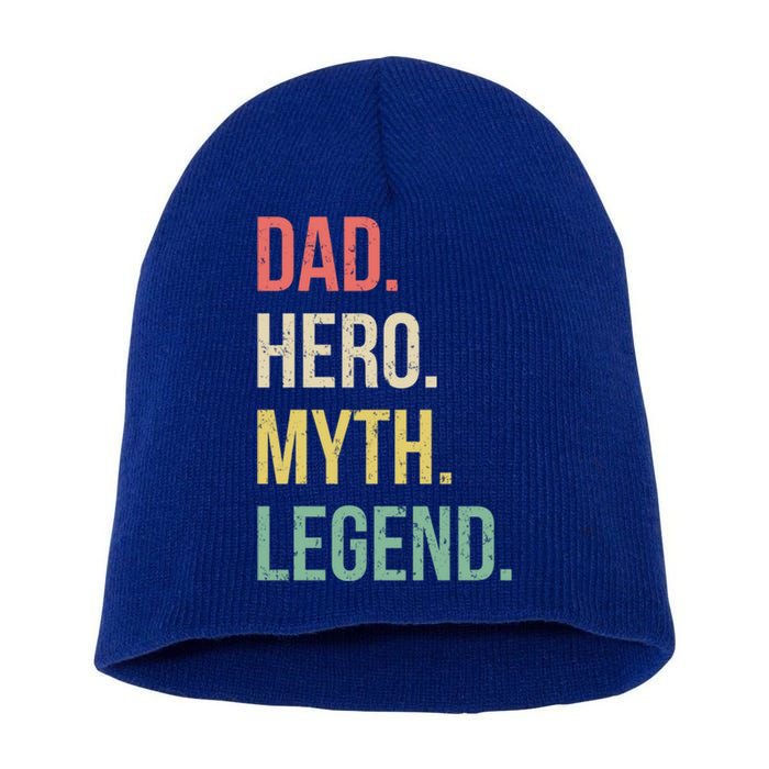 Dad Hero Funny Father Legendary Daddy Dad Joke Lover Gift Short Acrylic Beanie