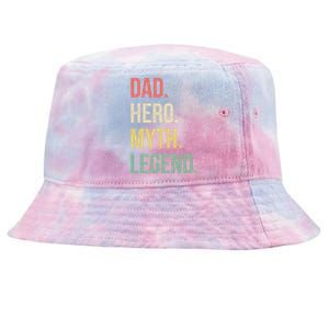 Dad Hero Funny Father Legendary Daddy Dad Joke Lover Gift Tie-Dyed Bucket Hat