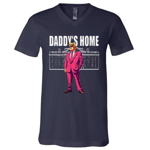 DaddyS Home  Funny Saying DaddyS Home V-Neck T-Shirt