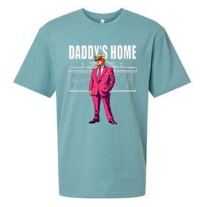 DaddyS Home  Funny Saying DaddyS Home Sueded Cloud Jersey T-Shirt