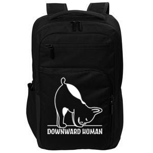 Downward Hu Funny Yoga Dog Lover Gift Impact Tech Backpack