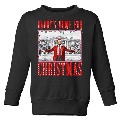 DaddyS Home For Christmas Trump Toddler Sweatshirt