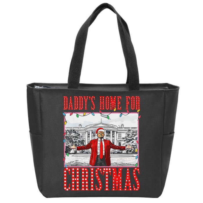 DaddyS Home For Christmas Trump Zip Tote Bag