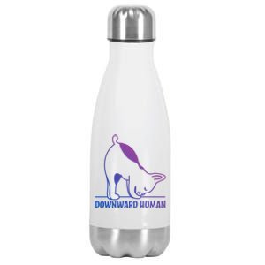 Downward Hu Funny Yoga Dog Lover Meaningful Gift Stainless Steel Insulated Water Bottle