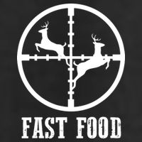 Deer Hunting Funny Hunter Fast Food Gift 7 Panel Mesh Trucker Snapback Hat