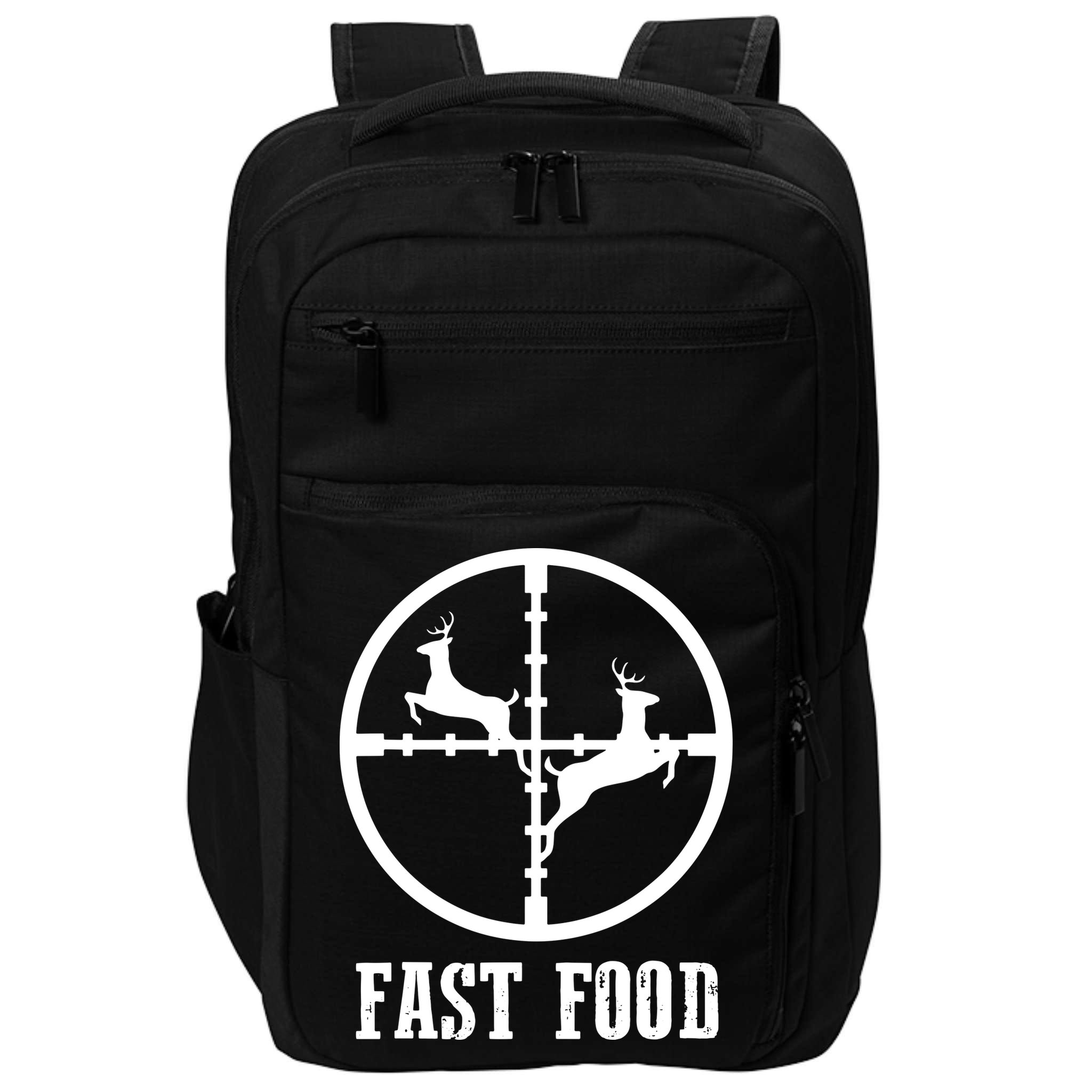 Deer Hunting Funny Hunter Fast Food Gift Impact Tech Backpack