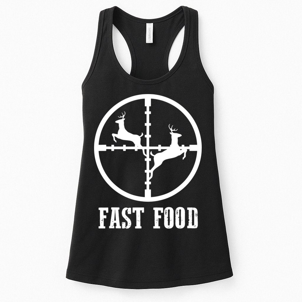 Deer Hunting Funny Hunter Fast Food Gift Womens Tank Top