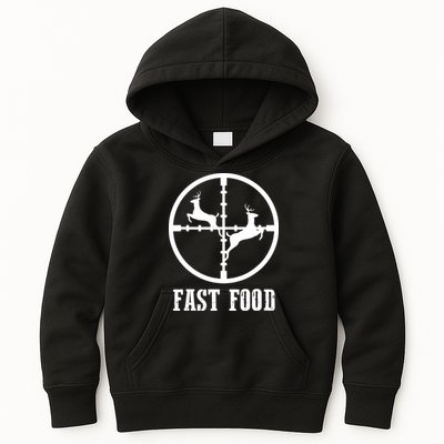 Deer Hunting Funny Hunter Fast Food Gift Kids Hoodie