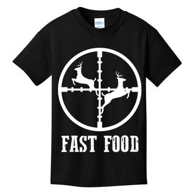 Deer Hunting Funny Hunter Fast Food Gift Kids T-Shirt