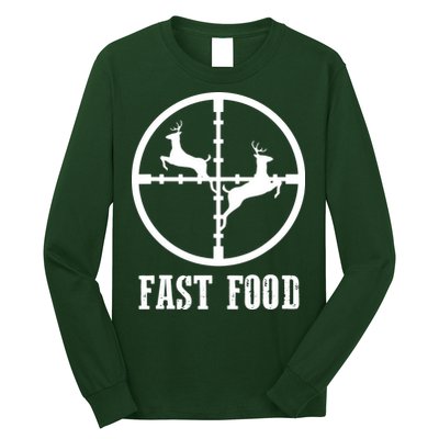 Deer Hunting Funny Hunter Fast Food Gift Long Sleeve Shirt