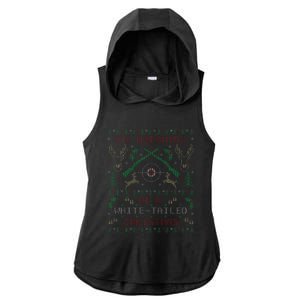 Deer Hunting Funny Ugly Christmas Sweater Party Ladies PosiCharge Tri-Blend Wicking Draft Hoodie Tank