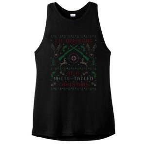 Deer Hunting Funny Ugly Christmas Sweater Party Ladies PosiCharge Tri-Blend Wicking Tank