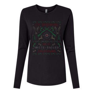 Deer Hunting Funny Ugly Christmas Sweater Party Womens Cotton Relaxed Long Sleeve T-Shirt