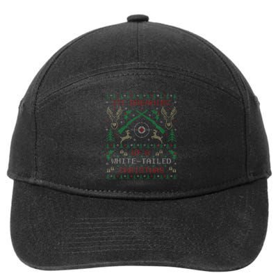 Deer Hunting Funny Ugly Christmas Sweater Party 7-Panel Snapback Hat