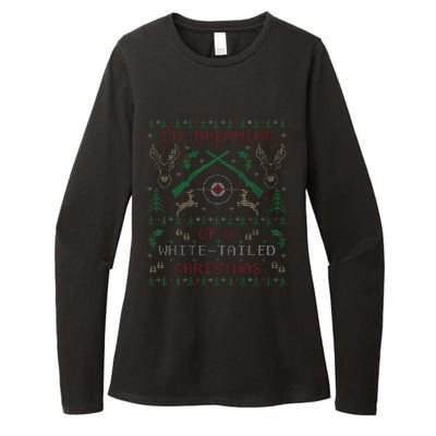 Deer Hunting Funny Ugly Christmas Sweater Party Womens CVC Long Sleeve Shirt