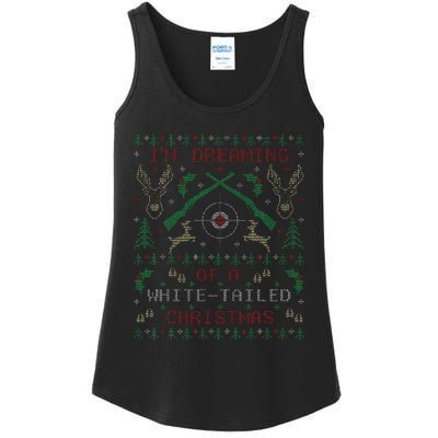 Deer Hunting Funny Ugly Christmas Sweater Party Ladies Essential Tank