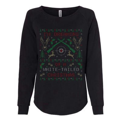 Deer Hunting Funny Ugly Christmas Sweater Party Womens California Wash Sweatshirt