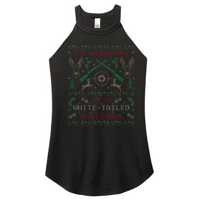 Deer Hunting Funny Ugly Christmas Sweater Party Women’s Perfect Tri Rocker Tank