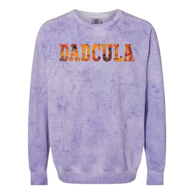 Dadcula Halloween Fanny Dad Halloween Gift Colorblast Crewneck Sweatshirt