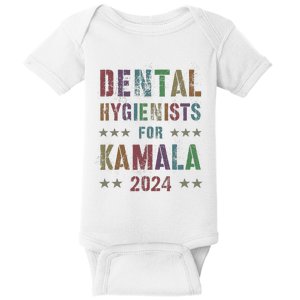 Dental Hygienists For Kamala 2024 Feminist Joyful Warrior Baby Bodysuit