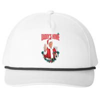 DaddyS Home Funny Santa Trump Christmas 2024 New President Snapback Five-Panel Rope Hat