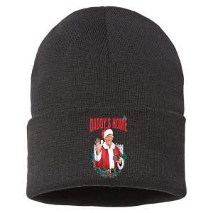 DaddyS Home Funny Santa Trump Christmas 2024 New President Sustainable Knit Beanie