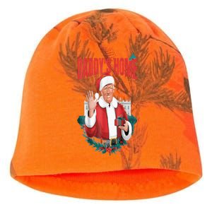 DaddyS Home Funny Santa Trump Christmas 2024 New President Kati - Camo Knit Beanie