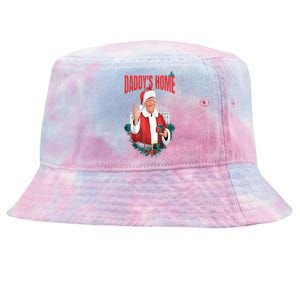 DaddyS Home Funny Santa Trump Christmas 2024 New President Tie-Dyed Bucket Hat