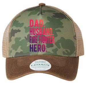 Dad Husband Fire Fighter Hero Gift Legacy Tie Dye Trucker Hat