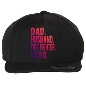 Dad Husband Fire Fighter Hero Gift Wool Snapback Cap