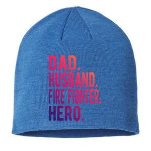 Dad Husband Fire Fighter Hero Gift Sustainable Beanie