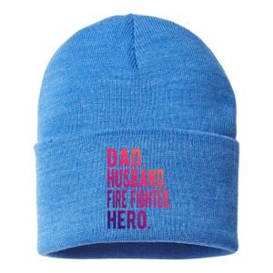 Dad Husband Fire Fighter Hero Gift Sustainable Knit Beanie