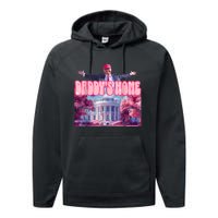 Daddys Home Funny Trump Daddys Coming Home 2024 Performance Fleece Hoodie