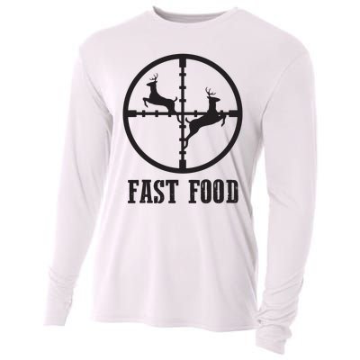 Deer Hunting Funny Hunter Fast Food Gift Cooling Performance Long Sleeve Crew