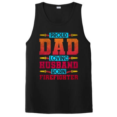 Dad Husband Firefighter Cute Gift PosiCharge Competitor Tank